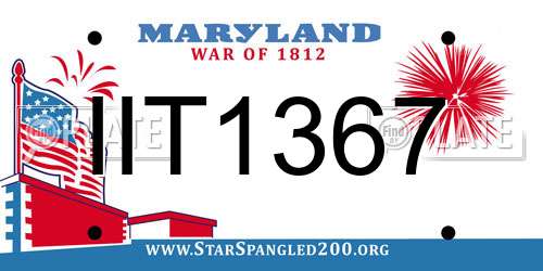 IIT1367 Maryland License Plate
