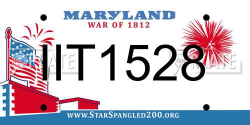 IIT1528 Maryland License Plate