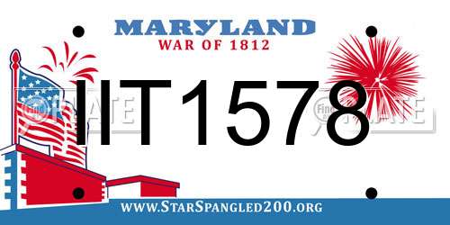 IIT1578 Maryland License Plate