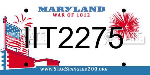 IIT2275 Maryland License Plate