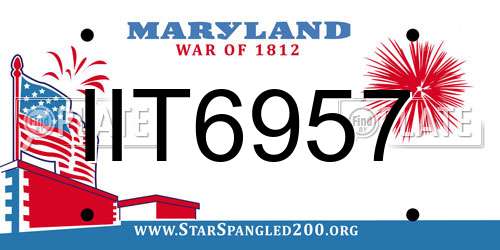 IIT6957 Maryland License Plate