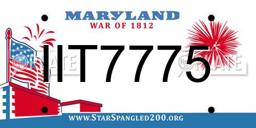 IIT7775 Maryland License Plate