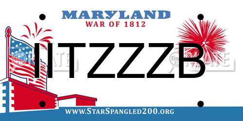 IITZZZB Maryland License Plate