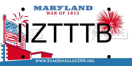 IIZTTTB Maryland License Plate