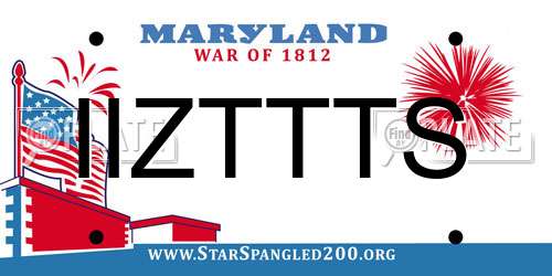 IIZTTTS Maryland License Plate