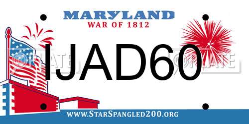 IJAD60 Maryland License Plate