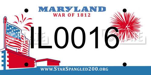 IL0016 Maryland License Plate