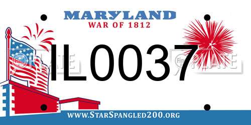 IL0037 Maryland License Plate