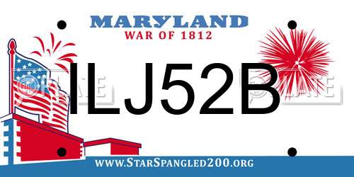 ILJ52B Maryland License Plate
