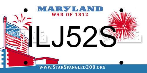ILJ52S Maryland License Plate