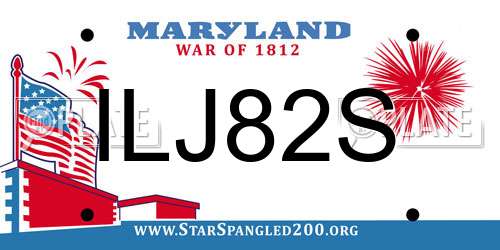 ILJ82S Maryland License Plate