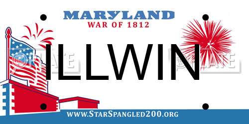 ILLWIN Maryland License Plate