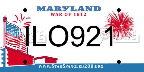 ILO921 Maryland License Plate