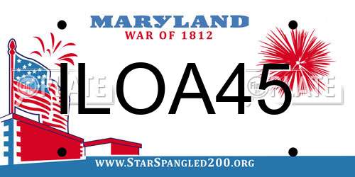 ILOA45 Maryland License Plate