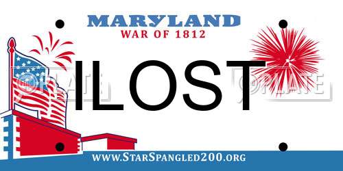 ILOST Maryland License Plate
