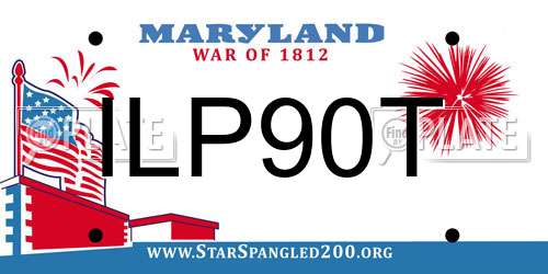 ILP90T Maryland License Plate