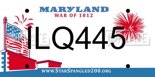 ILQ445 Maryland License Plate