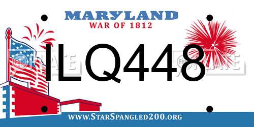 ILQ448 Maryland License Plate