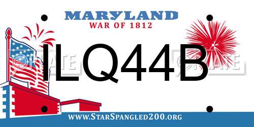 ILQ44B Maryland License Plate