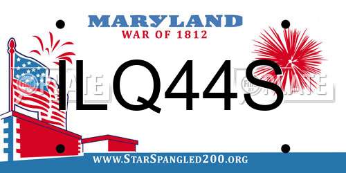 ILQ44S Maryland License Plate