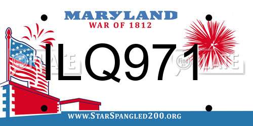 ILQ971 Maryland License Plate