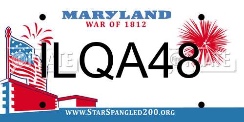 ILQA48 Maryland License Plate