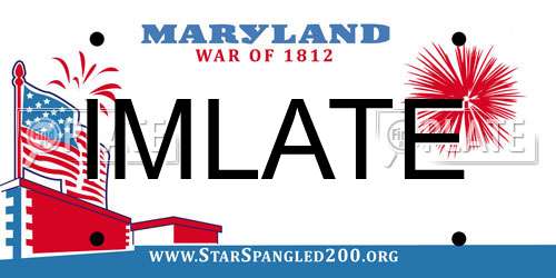 IMLATE Maryland License Plate