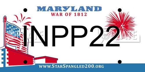 INPP22 Maryland License Plate