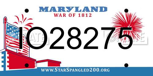 IO28275 Maryland License Plate