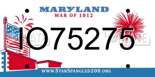 IO75275 Maryland License Plate