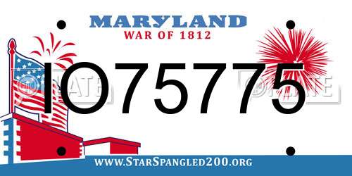 IO75775 Maryland License Plate