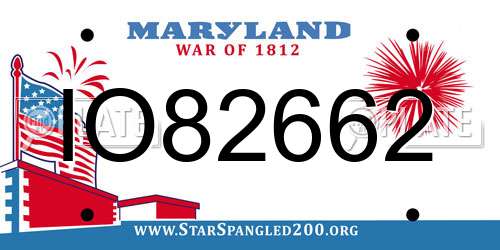 IO82662 Maryland License Plate