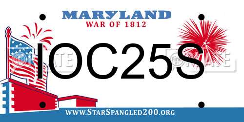 IOC25S Maryland License Plate
