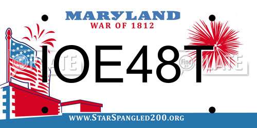 IOE48T Maryland License Plate