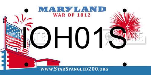 IOH01S Maryland License Plate