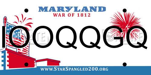 IOOQQGQ Maryland License Plate