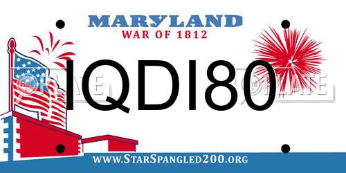 IQDI80 Maryland License Plate