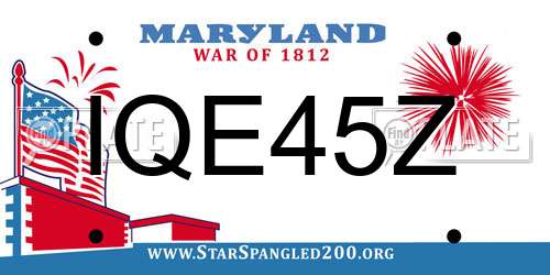 IQE45Z Maryland License Plate