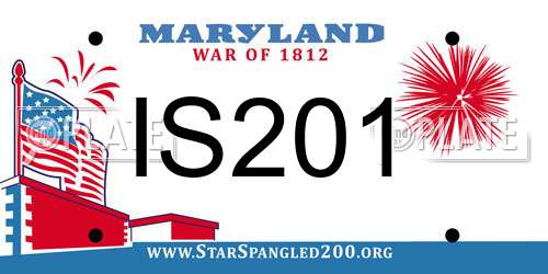 IS201 Maryland License Plate