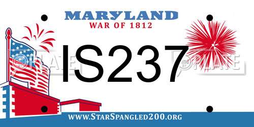 IS237 Maryland License Plate