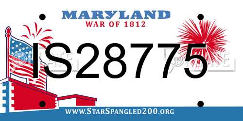 IS28775 Maryland License Plate