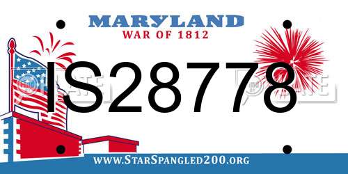 IS28778 Maryland License Plate