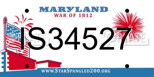 IS34527 Maryland License Plate