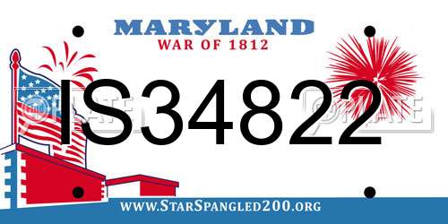 IS34822 Maryland License Plate