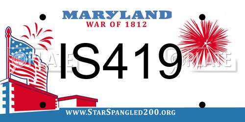 IS419 Maryland License Plate