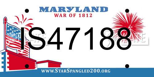 IS47188 Maryland License Plate
