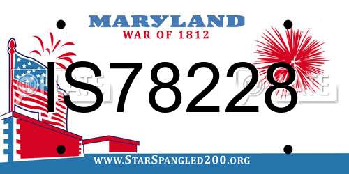 IS78228 Maryland License Plate