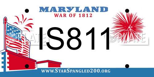 IS811 Maryland License Plate