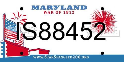 IS88452 Maryland License Plate