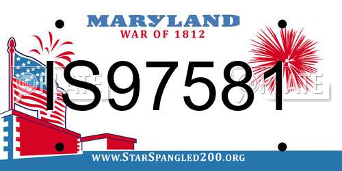 IS97581 Maryland License Plate